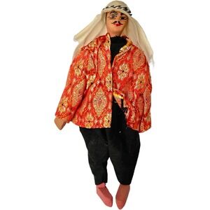 Rare‎ Vintage Wooden Lebanon Kamal Cultural Doll Primitive